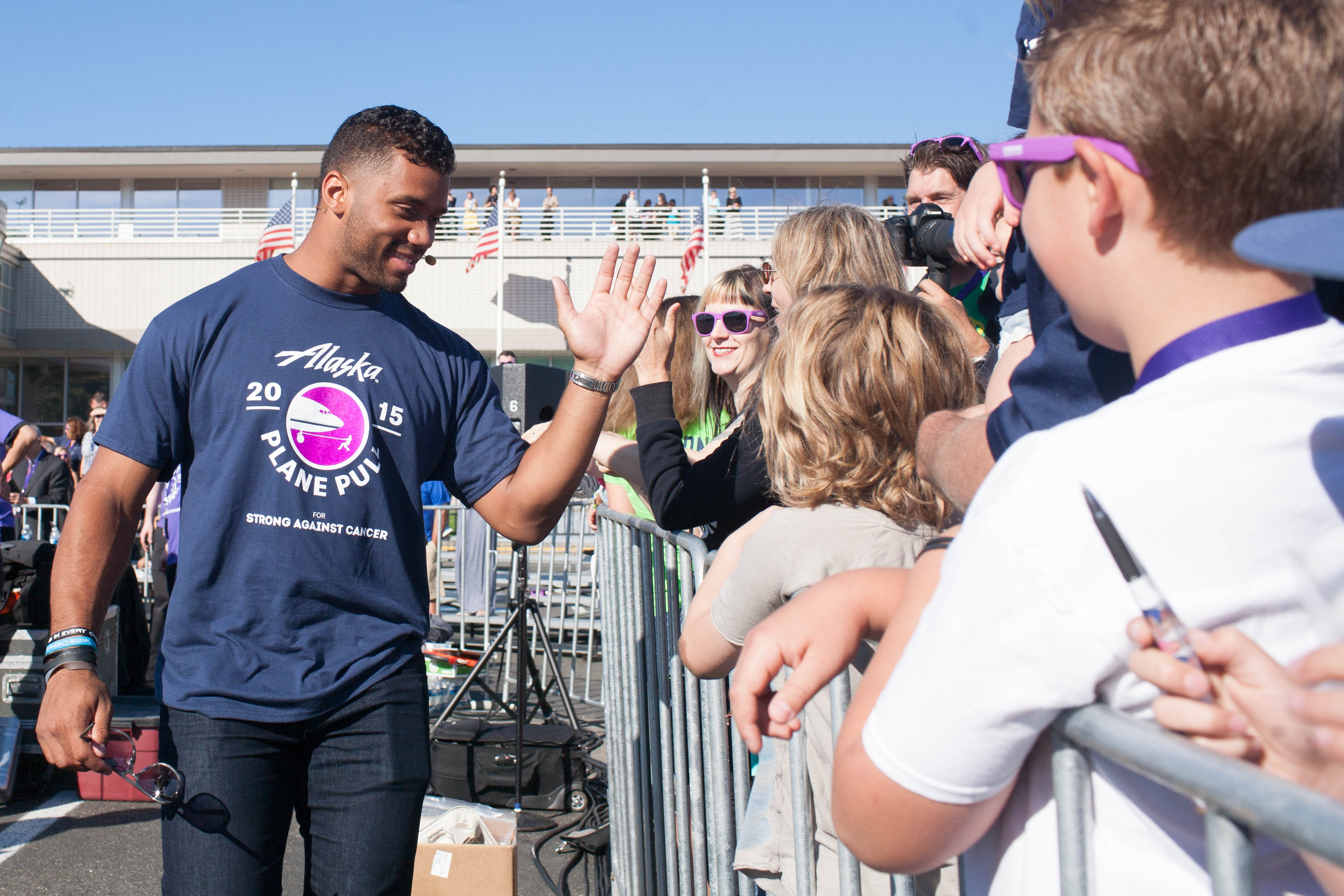 Alaska Airlines - Alaska Airlines & Russell Wilson Strong Against Cancer  Plane Pull