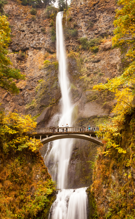 Multnomah Falls Waterfall Columbia River Gorge, Oregon Pacific N