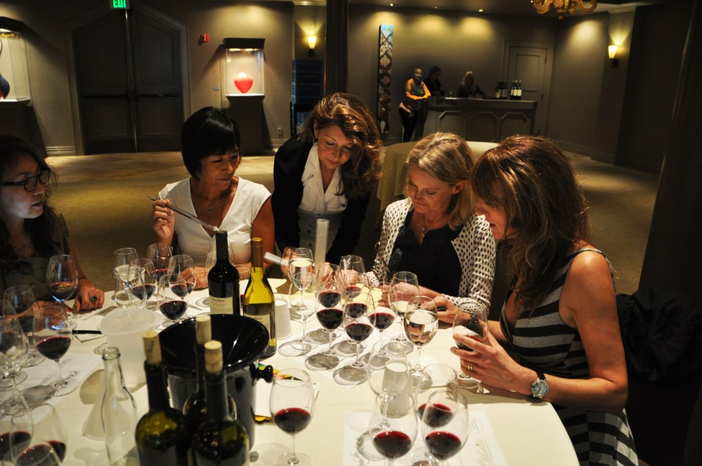 Alaska Airlines flight attendants take notes on Alaska’s new wine offerings at Chateau Ste. Michelle in Woodinville, Washington.