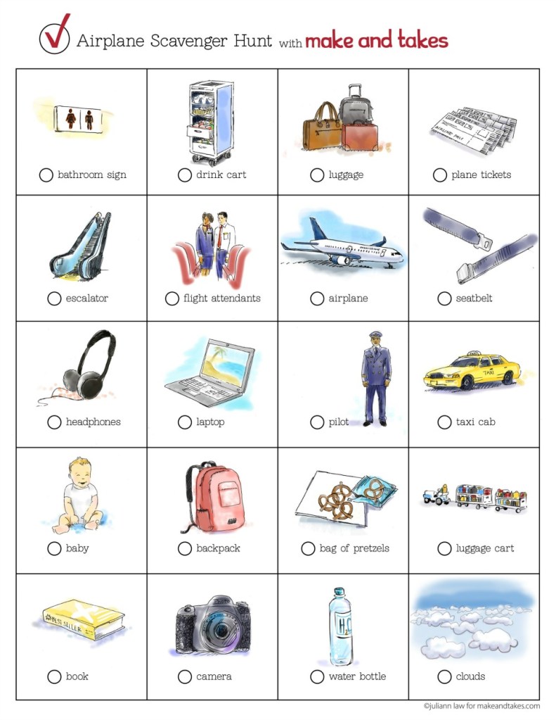 Printable Airplane Scavenger Hunt For Kids Alaska Airlines Hawaiian Printable Airplane Scavenger Hunt For Kids Alaska Airlines Hawaiian