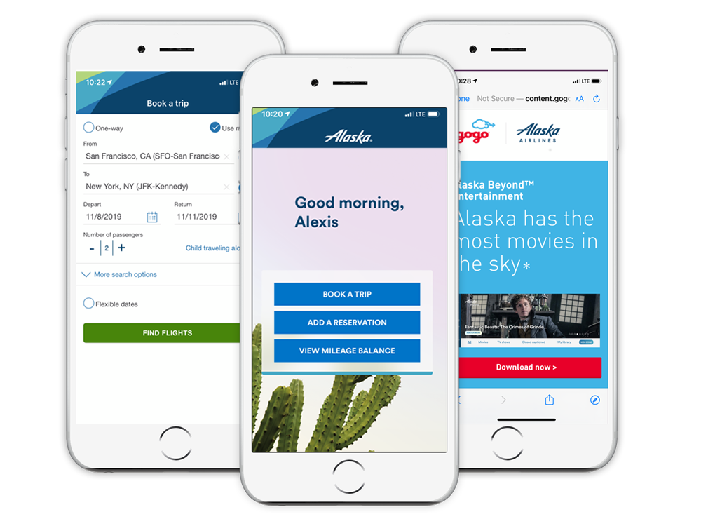 More convenienceless contact! Alaska Airlines is making travel almost entirely touchfree