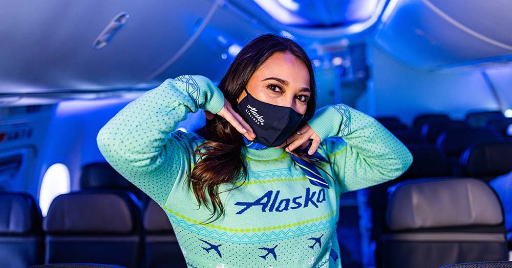 Alaska airlines clearance ugly sweater day