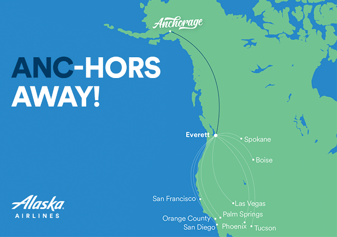 Aalrt Routes New route alert! Alaska Airlines adds nonstop flight between Everett ...