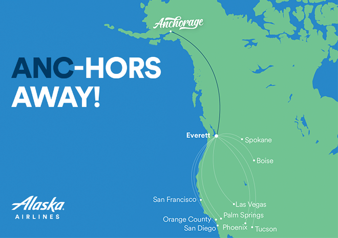 New route alert! Alaska Airlines adds nonstop flight between Everett and Anchorage Alaska Airlines News