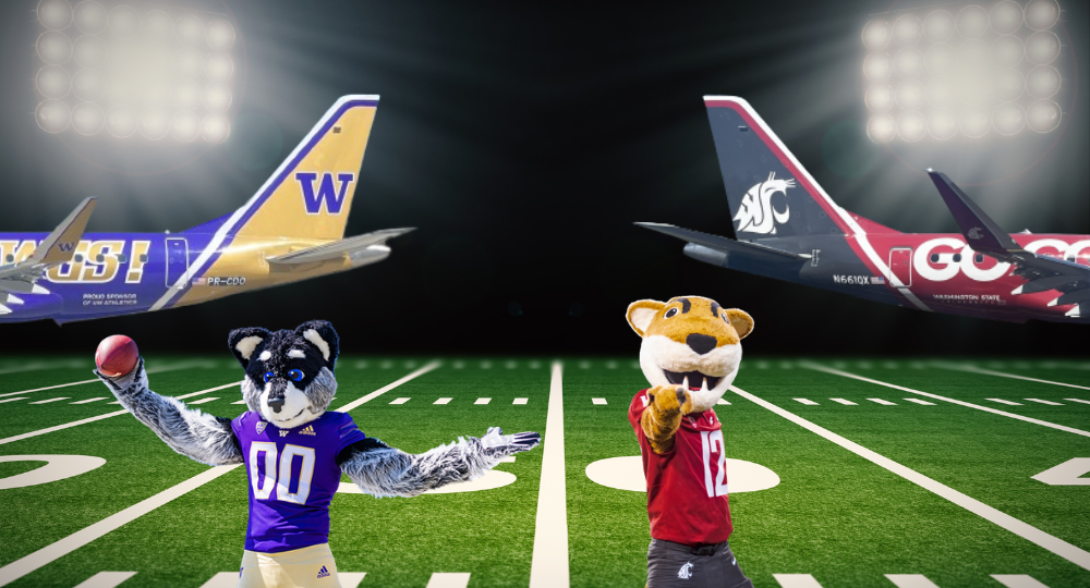 Cougs or Dawgs Alaska Airlines unveils new aircraft in honor of