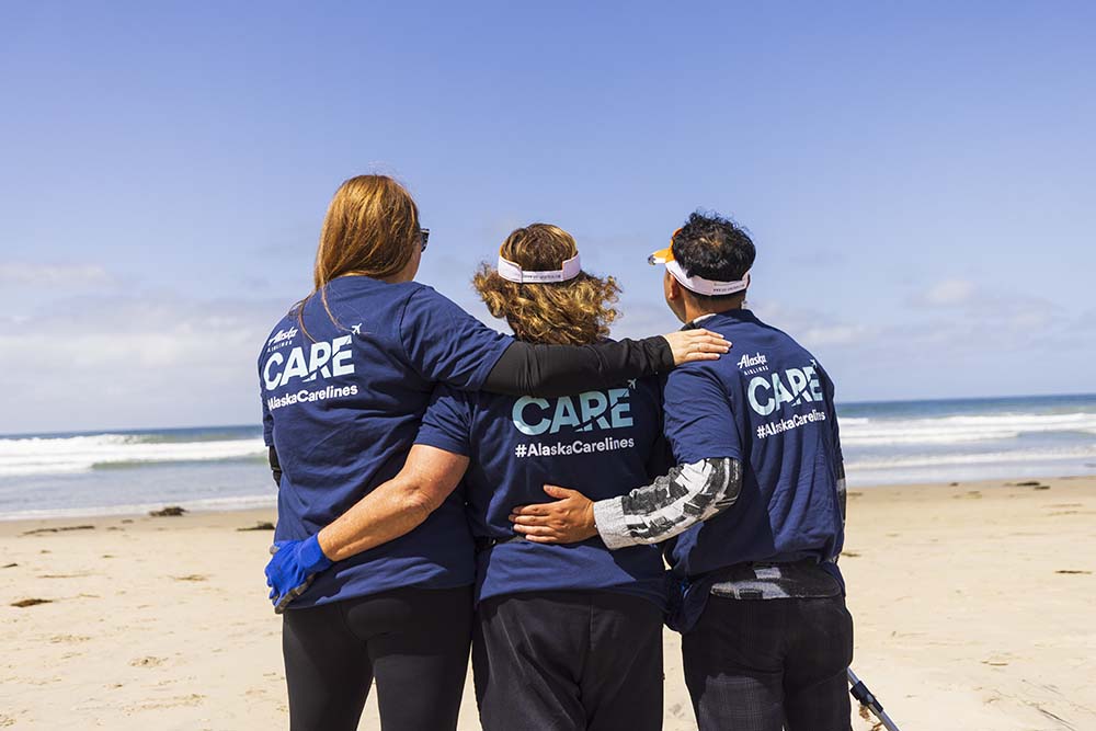 Employee volunteering Alaska Airlines