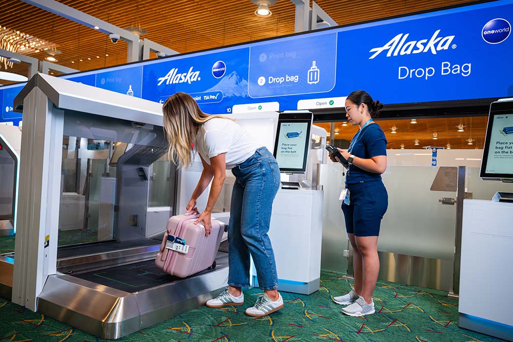 Alaska Airlines launches ID verification at automated bag drop units in