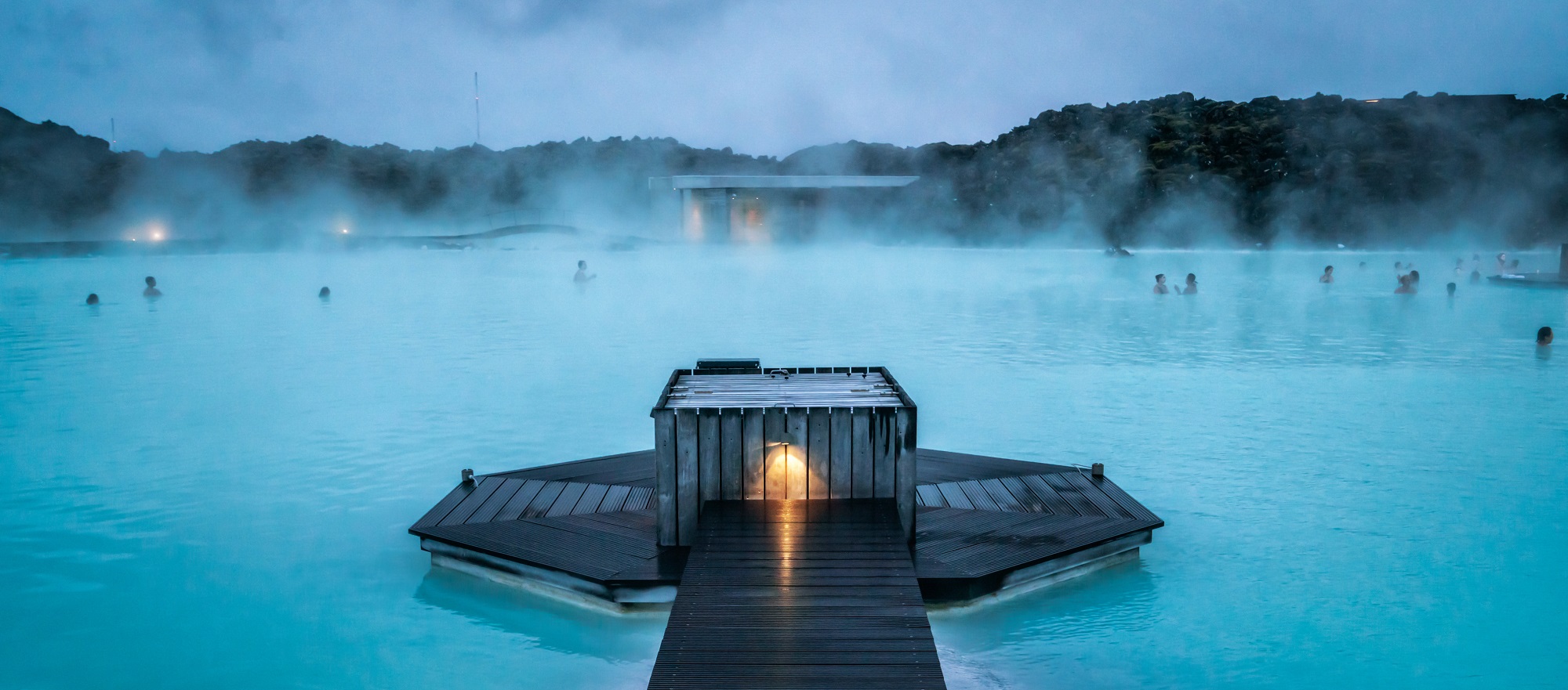 Geothermal Spa Blue Lagoon in Reykjavik, Iceland.