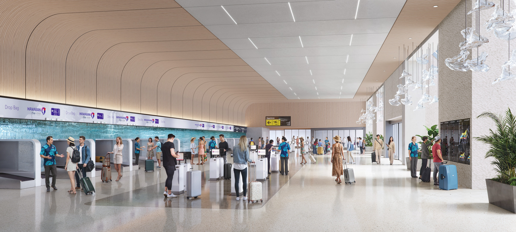 Hawaiian Airlines Lobby Rendering