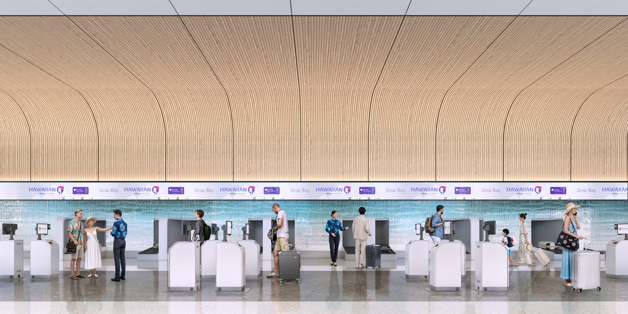 Hawaiian Airlines lobby rendering