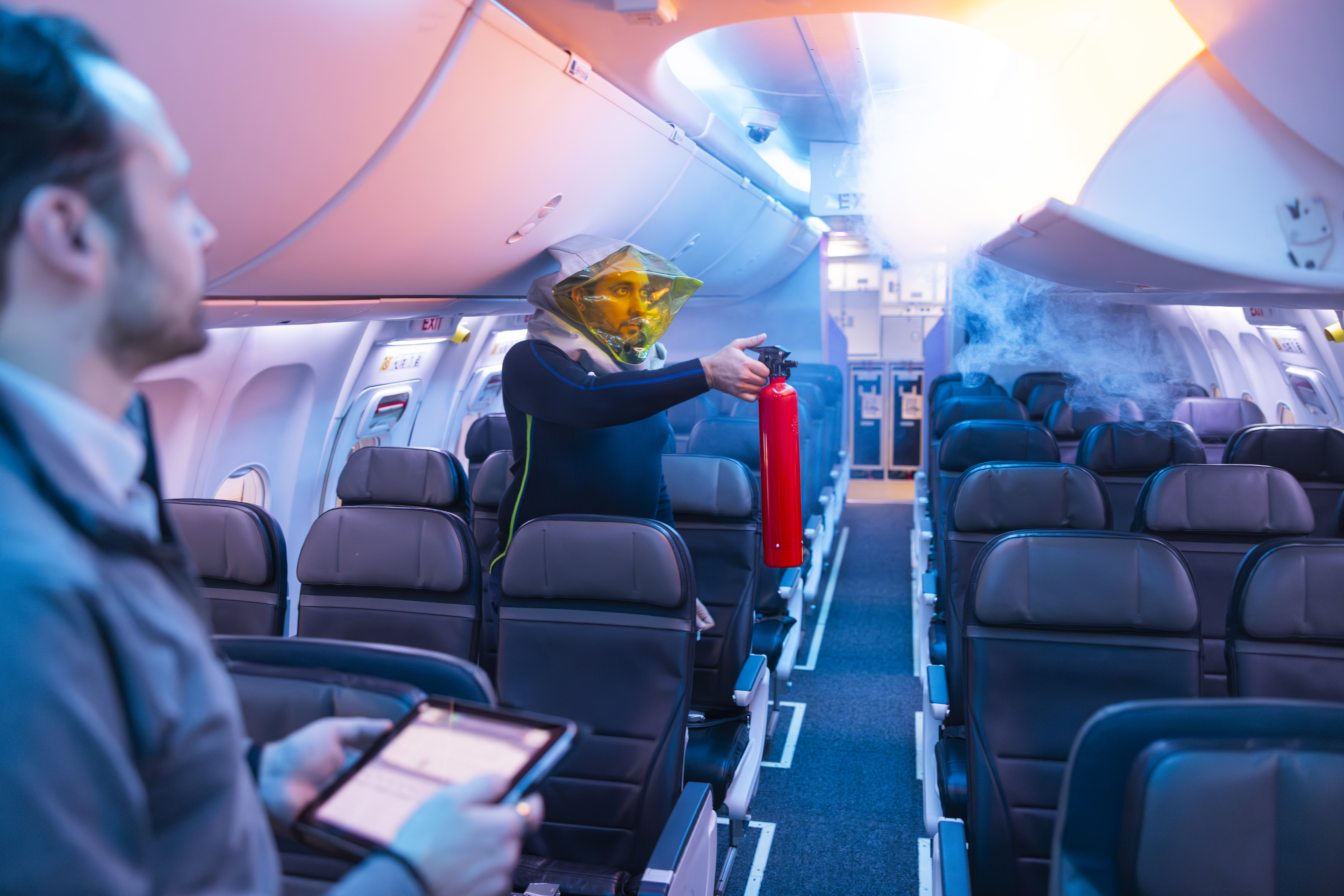 In-cabin fire training