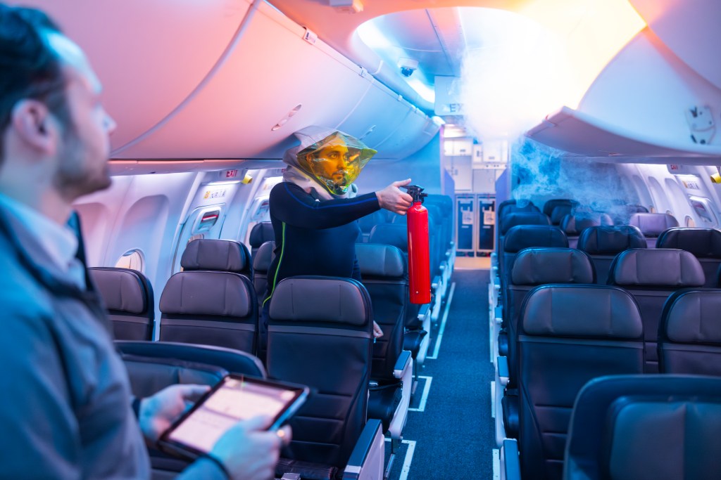 In-cabin fire training