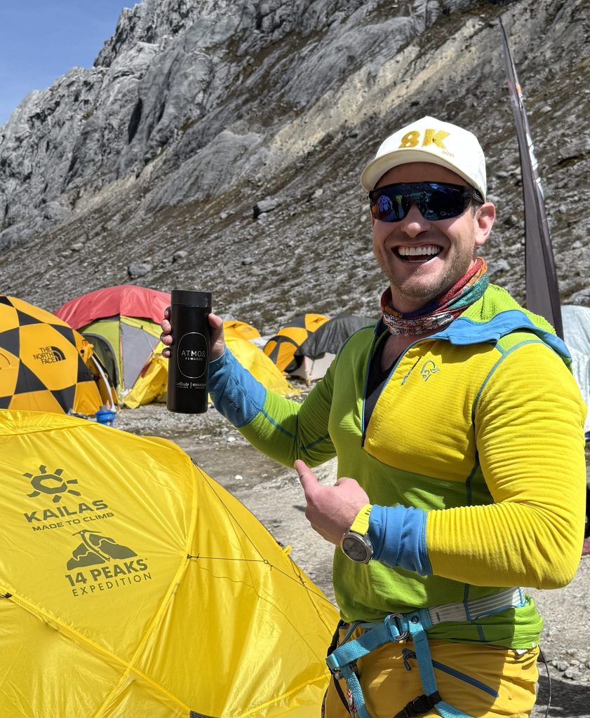 Nate holding an Atmos cup