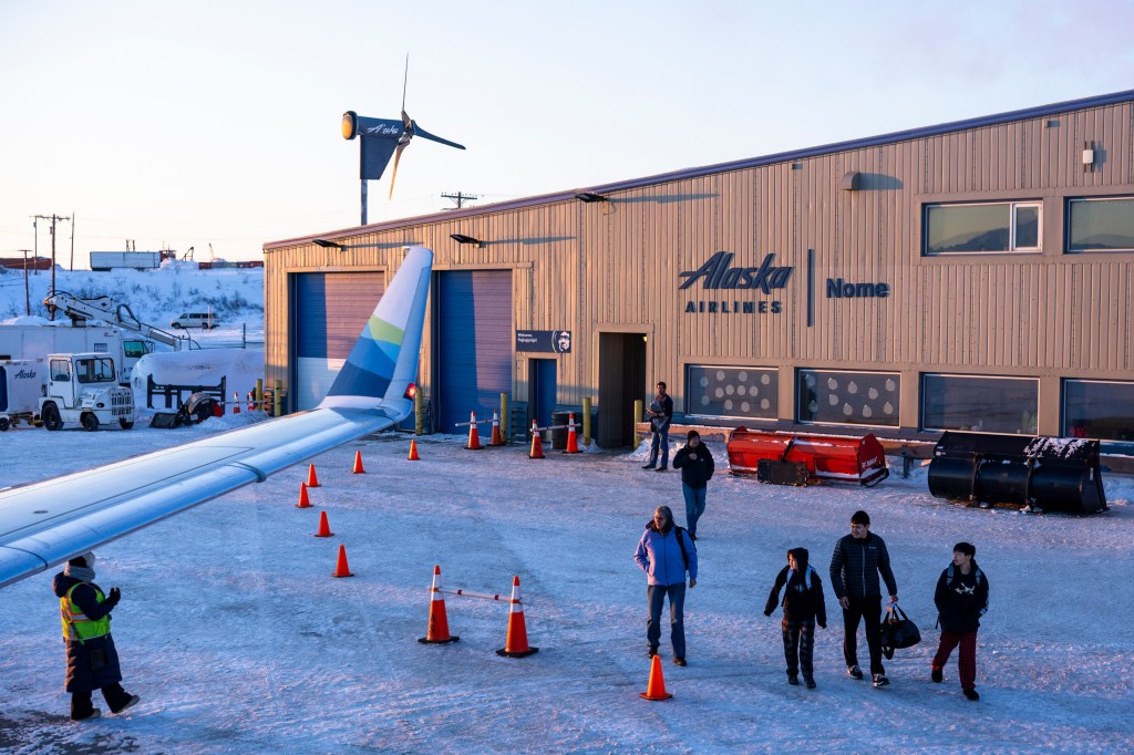 Nome Airport aircraft  boarding