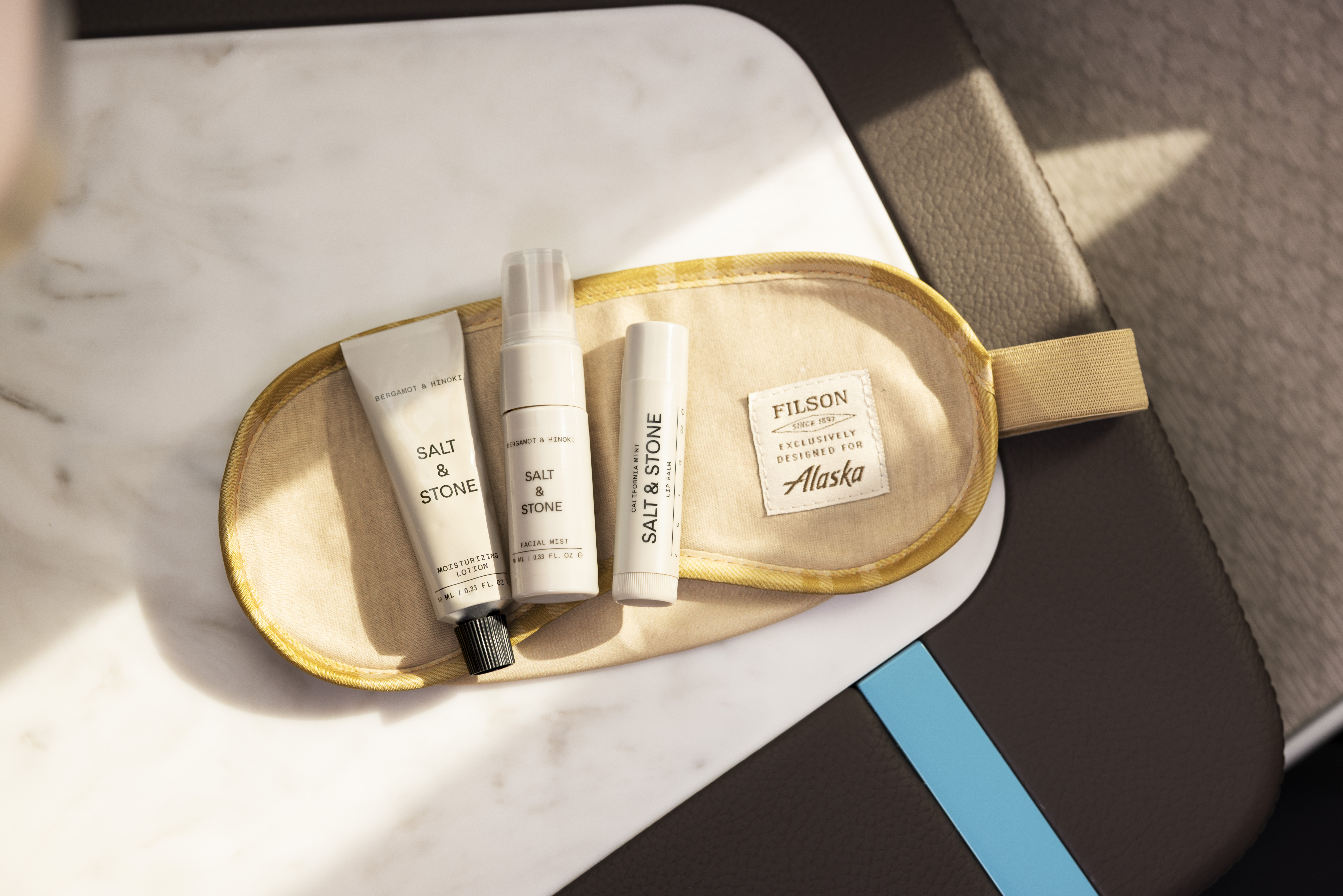 Alaska Airlines Boeing 787-9 International Business Class amenity kit