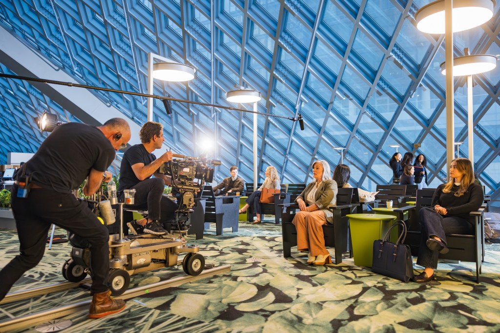 Alaska Airlines safety video lounge