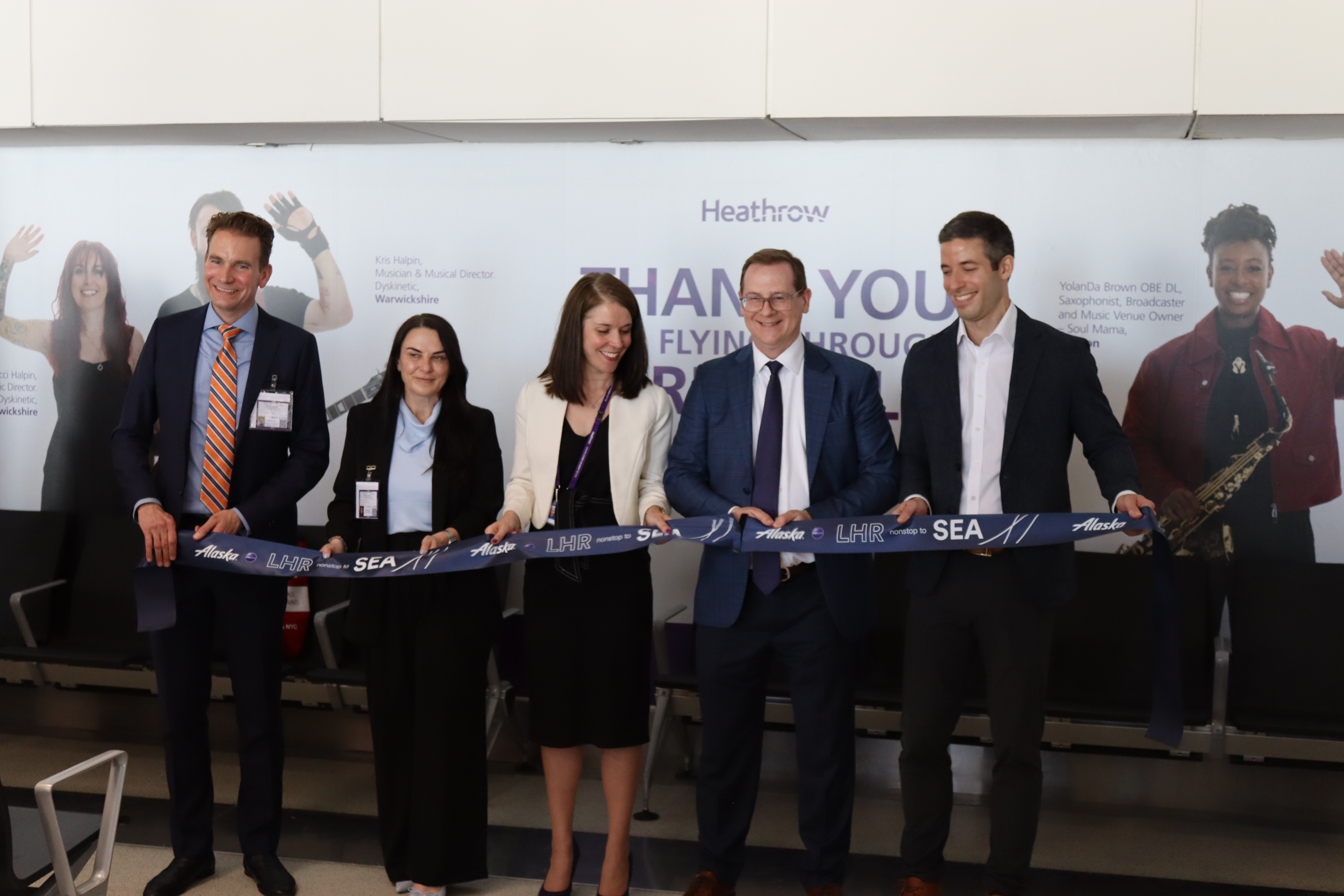 Ribbon cutting at LHR