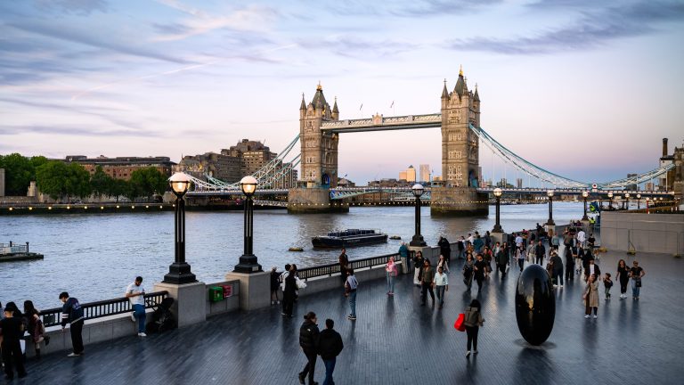 Tower Bridge, London. Alaska Airlines travel images of London, England, in May 2026.
