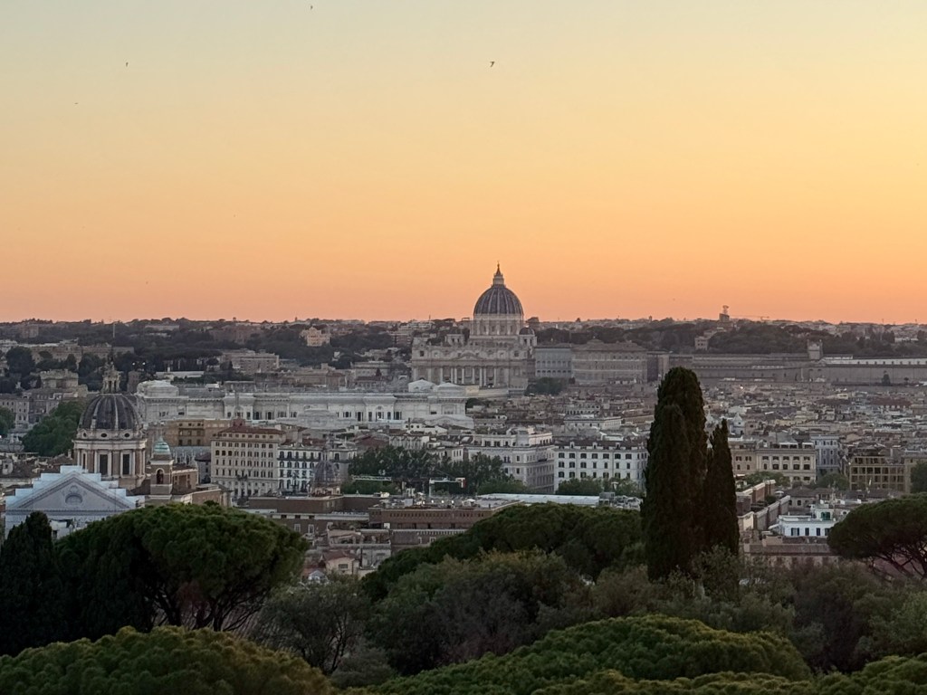 Rome sunset rooftop