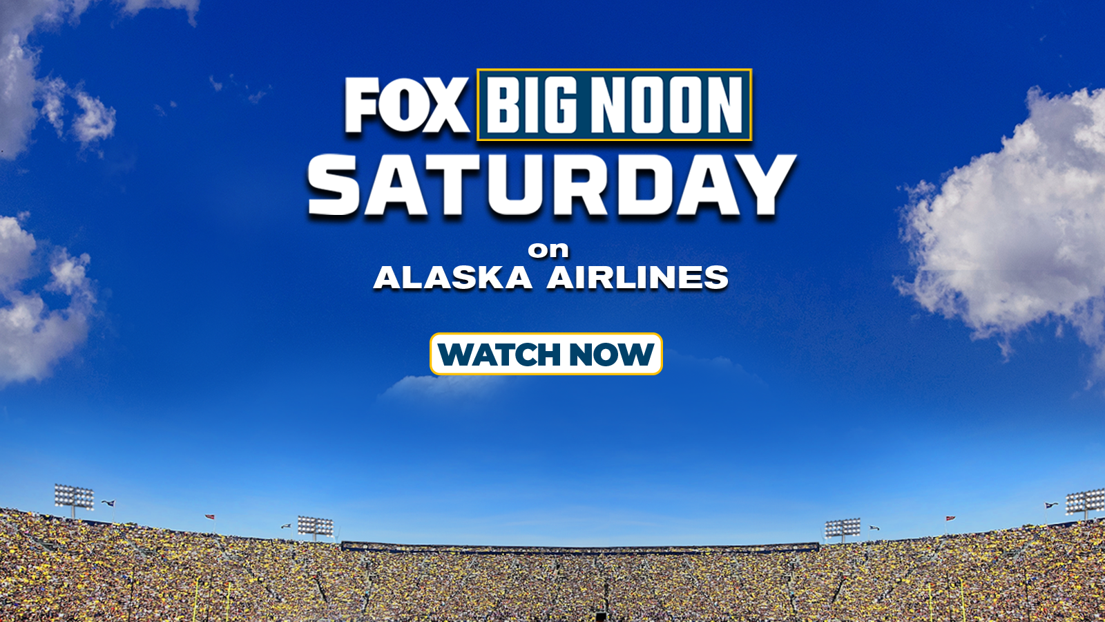 Siaran langsung olahraga akan hadir di penerbangan Alaska Airlines Anda berikutnya dengan kemitraan baru FOX Sports BIG NOON SATURDAY