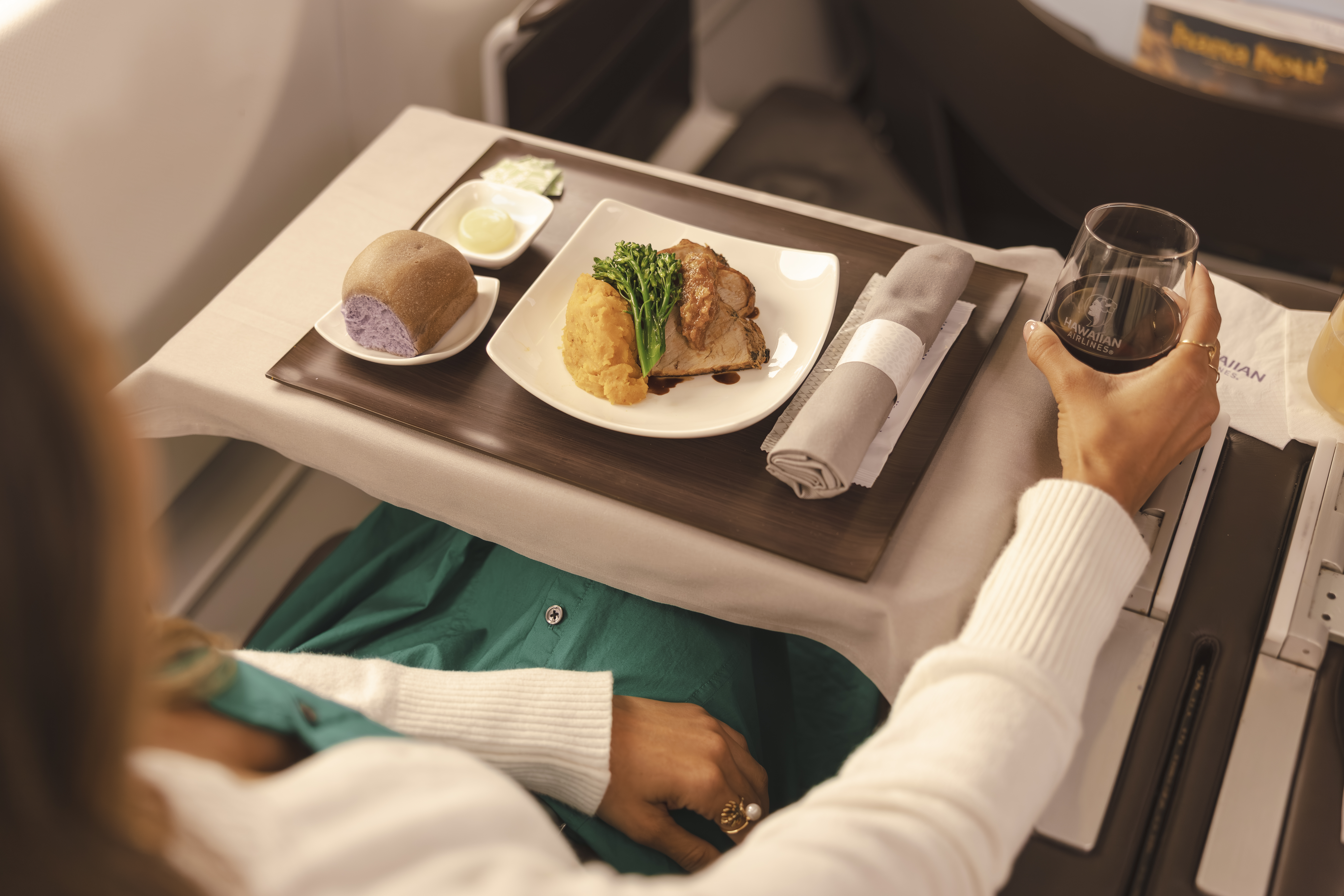 Airbus A330 first class meal