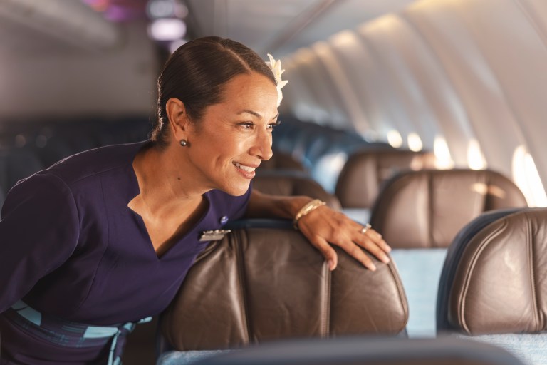 Hawaiian Airlines flight attendant
