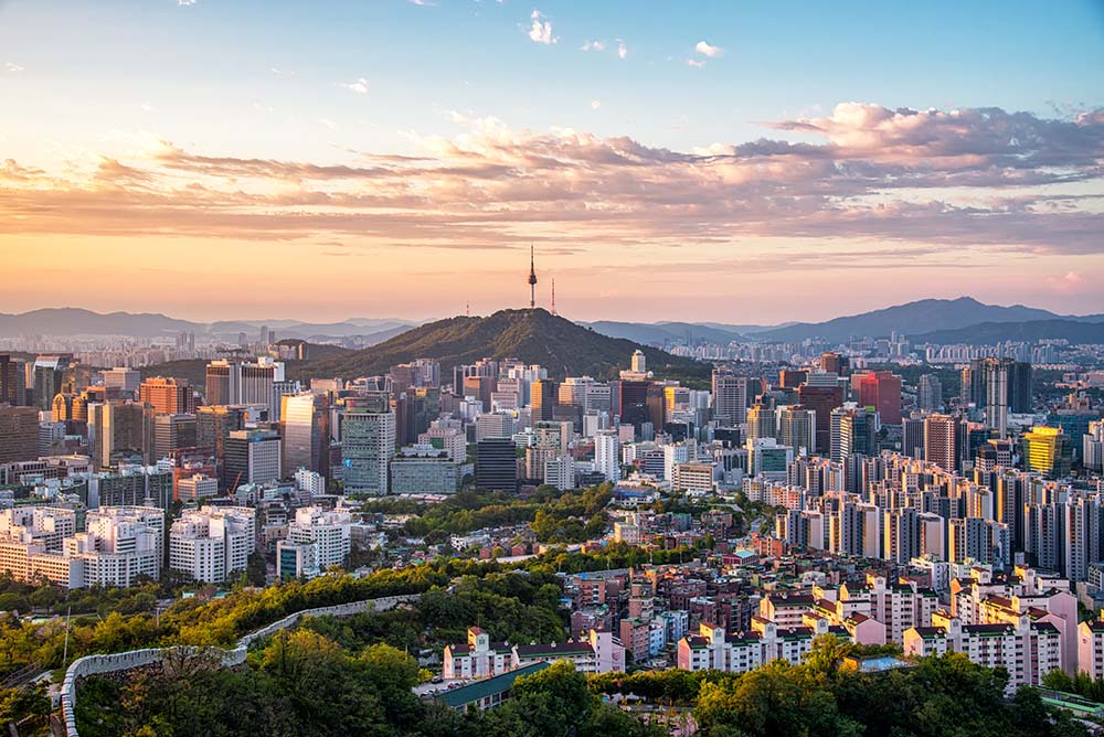 Seoul city Downtown skyline in Seoul, South Korea. ASHA