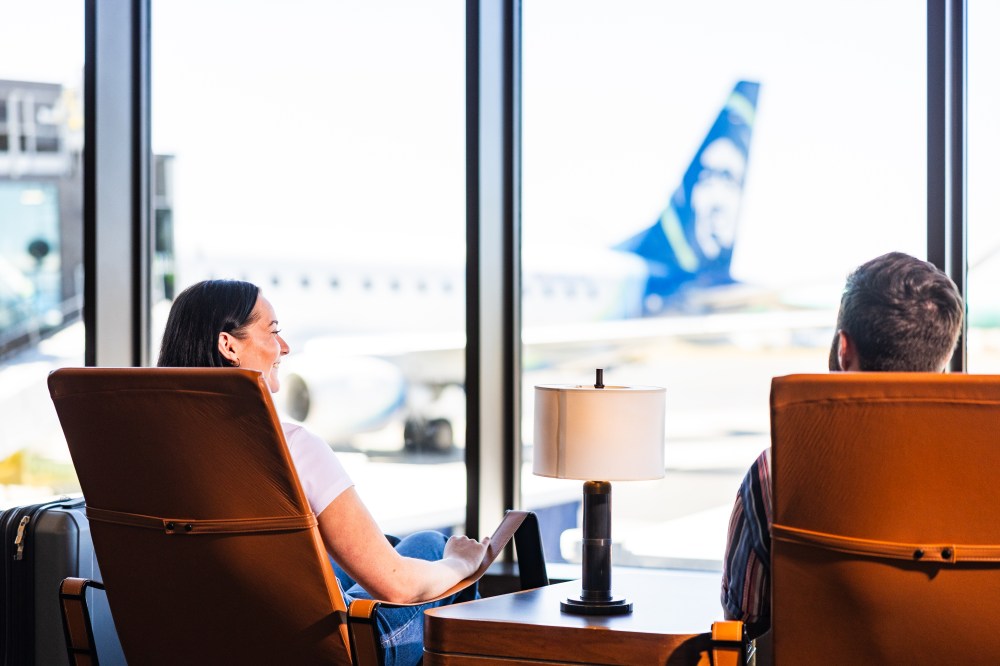 PAE traveler by window