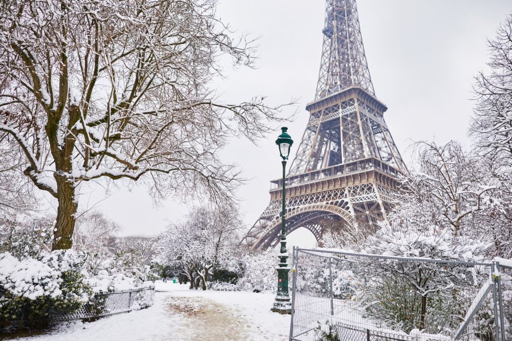 Paris in the snow