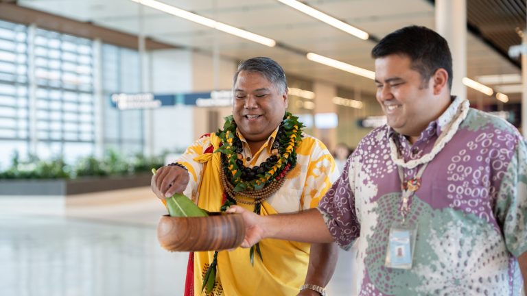Blessing at HNL of new Hawaiian Airlines Lounge