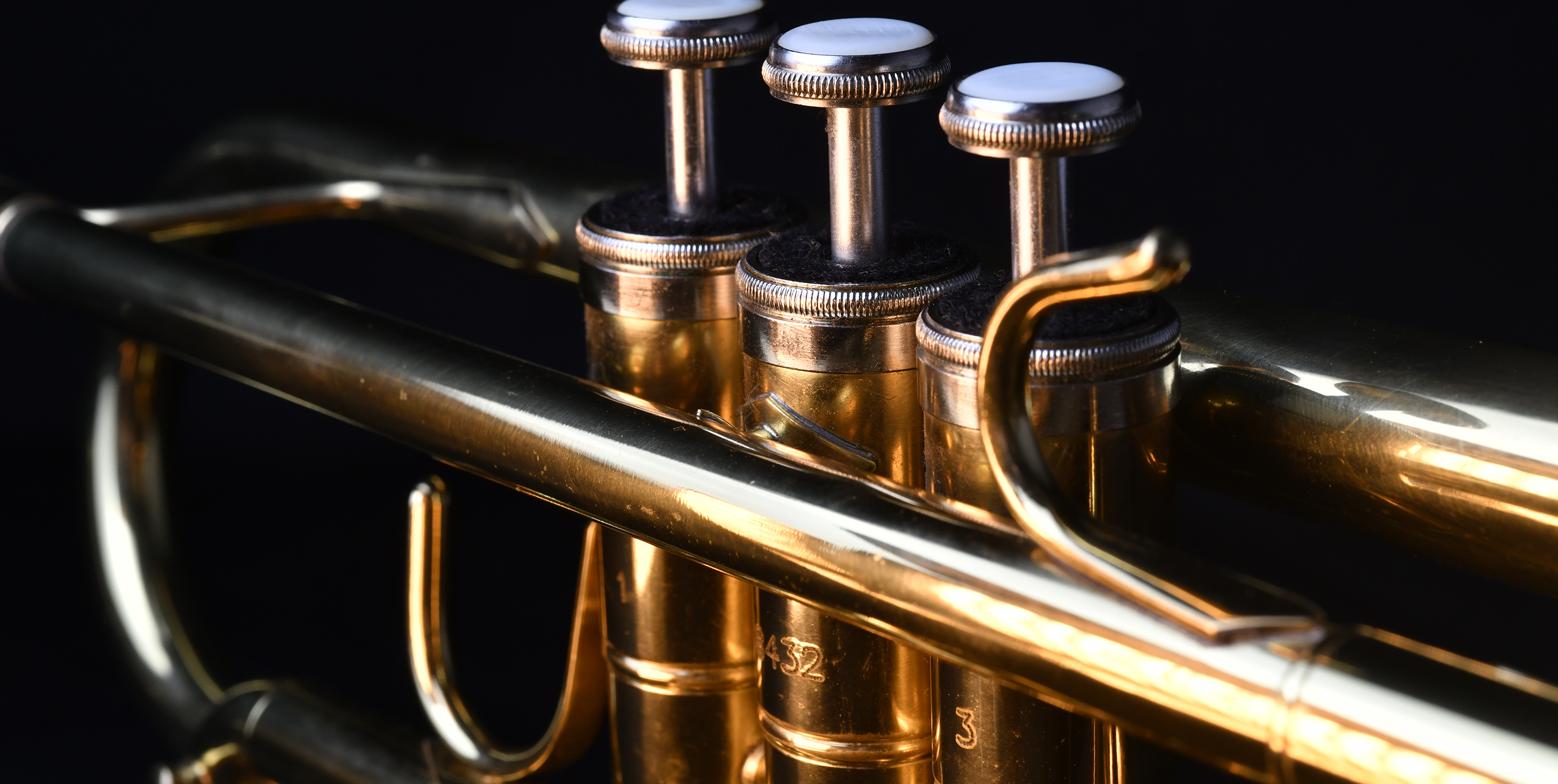 Close up shot of a trumpet